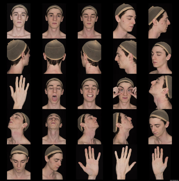 Male Face 20s FullFace #40 - Texturing.xyz