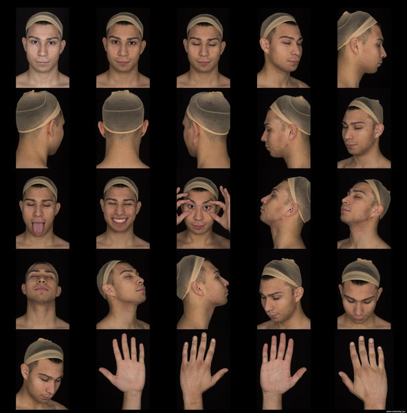Male Face 20s FullFace #39 - Texturing.xyz