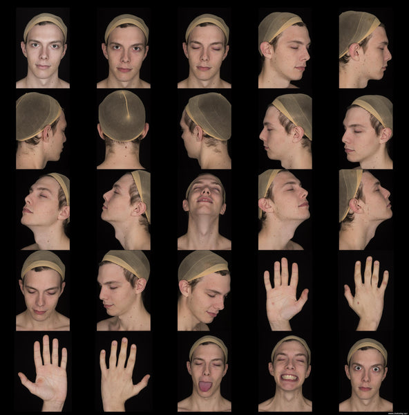 Male Face 20s FullFace #17 - Texturing.xyz