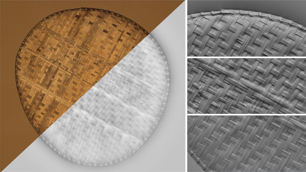 Braided bamboo mat #1 - Texturing.xyz